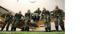 Full body American Jet pilots with helmet
